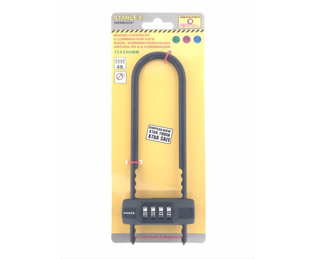 Beugel Cijferslot 75x200mm - Code-instelling voor Schuurbeveiliging