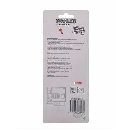 Beugel Cijferslot 75x200mm - Code-instelling voor Schuurbeveiliging
