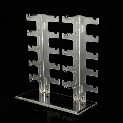 Brillenstandaard voor 10 brillen plexiglas – Materiaal plexiglas, Kleur transparant
