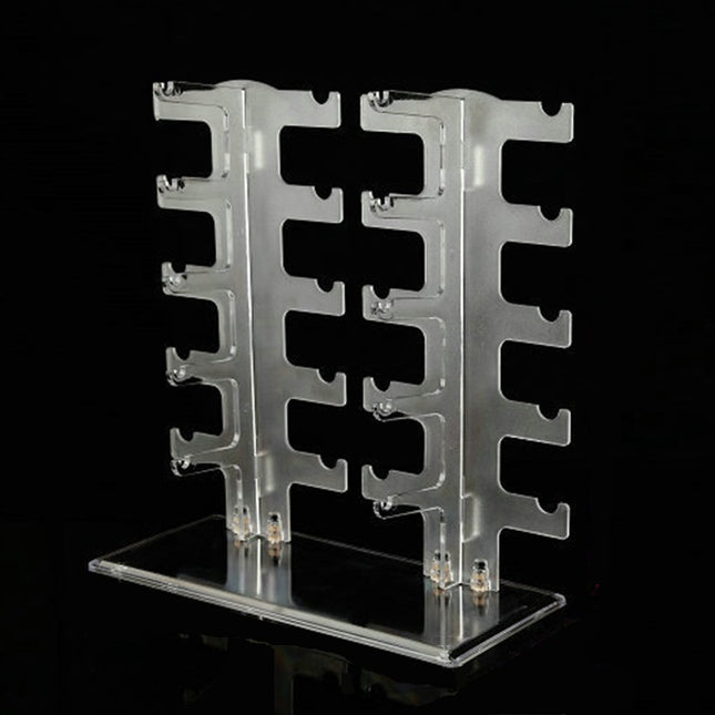 Brillenstandaard voor 10 brillen plexiglas – Materiaal plexiglas, Kleur transparant