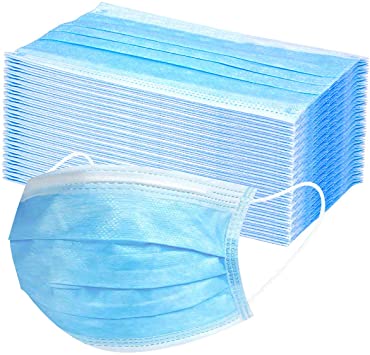 Mondkapje wegwerp 3 laags 50 dlg blauw