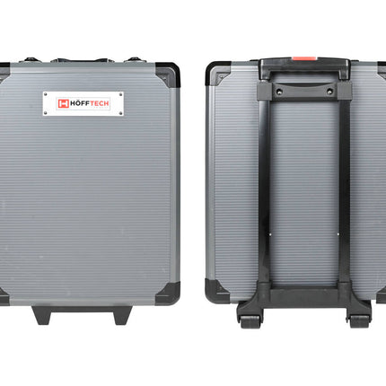 Gereedschapskoffer-trolley 186 dlg met staal, mobiel en compleet