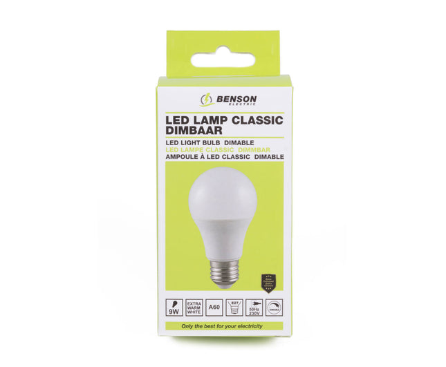 LED Lamp 9W E27 Dimbaar, 760lm, Warm Wit, 20.000u Levensduur