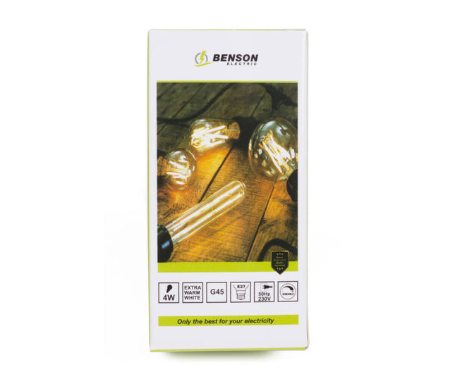 LED Lamp G45 4W E27, 400lm, 2500K, Dimbaar, Ideaal voor Woonkamers