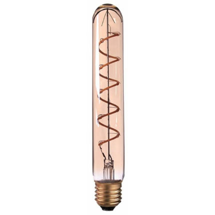 LED Buislamp T30 4W E27 Amber, 30x255mm, Dimbaar, 240lm, 3000K