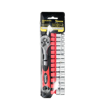 Dopsleutelset 1/2" 12 dlg CRV Staal - Voor Auto- en Meubelklussen
