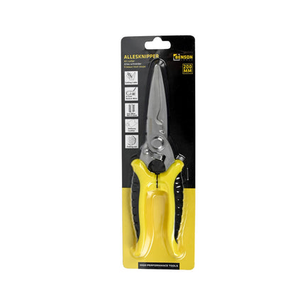 Allesknipper 20 cm: RVS Bladen, Antislip Handvaten, Veer, Voor Klussen