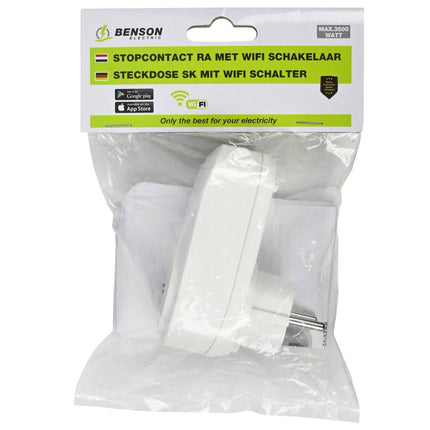 Wit Stopcontact RA met Wifi, 3500W, Google Home Compatibel