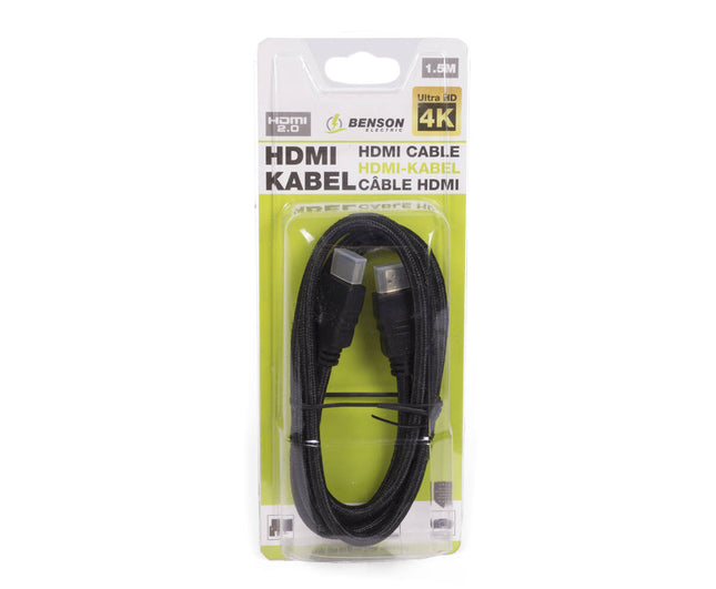 HDMI Kabel 2.0 4K, 1.5m, Verguld - Voor Kristalhelder Beeld
