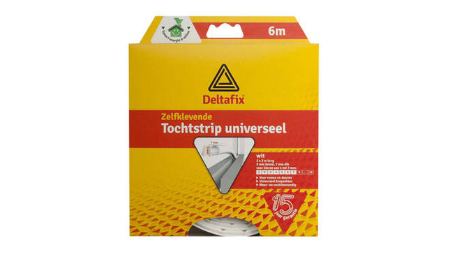 Siliconen Tochtstrip O-Profiel 9x7mm 1-7mm 2x3m Wit voor Kieren