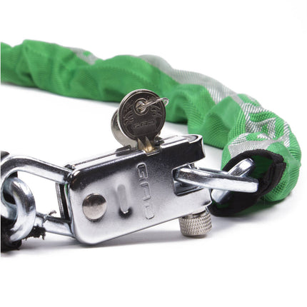 Kettingslot 7mm, 1100mm groen, superveilig, fietsbeveiliging top!