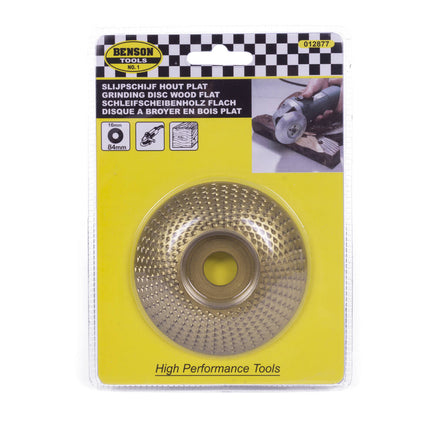 Bolvormige slijpschijf 84x16 mm voor houtbewerking, max 20.000 RPM.