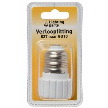 Adapter E27 naar GU10 voor eenvoudige lampcompatibiliteit thuis.
