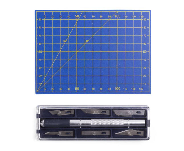 8-teiliges Präzisions-Hobbymesser-Set mit 6 Klingen und Schneidematte für Bastelprojekte