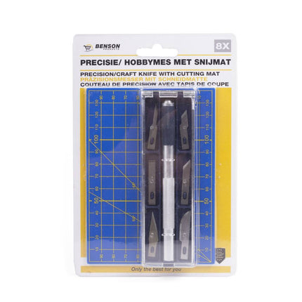 8-teiliges Präzisions-Hobbymesser-Set mit 6 Klingen und Schneidematte für Bastelprojekte