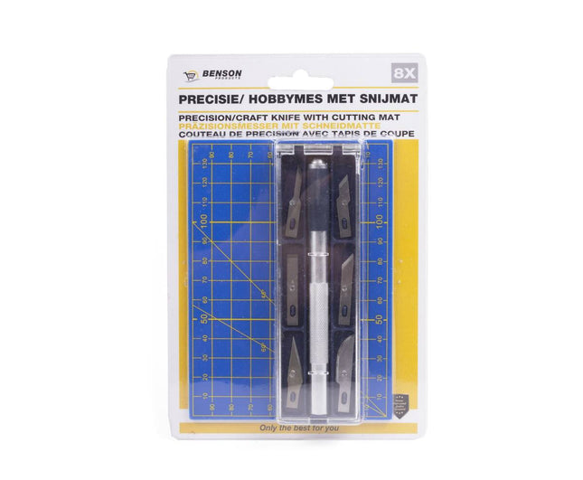8-teiliges Präzisions-Hobbymesser-Set mit 6 Klingen und Schneidematte für Bastelprojekte