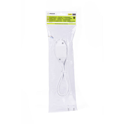 Vloerdimmer 2m Wit, 440W, LED/Halogeen, 2m Snoer, Eurostekker