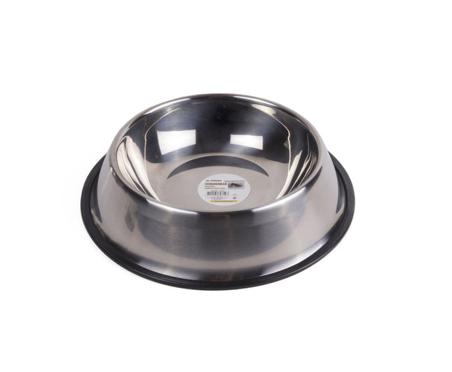 RVS Hondenvoerbak 25x20x6 cm, ideaal voor voer en water, anti-slip.