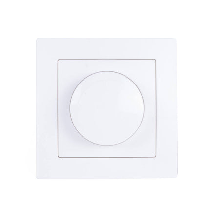 Inbouw LED Dimmer Wit, 5-300W, Voor Diverse Lampen, 81x81x55mm