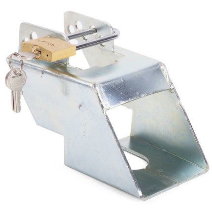 Disselslot Koker 103x85x160mm met Hangslot voor Aanhangerbeveiliging