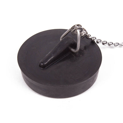Spülbeckenstöpsel 44 mm Edelstahl, 30 cm Kette, passend für Standardabflüsse.