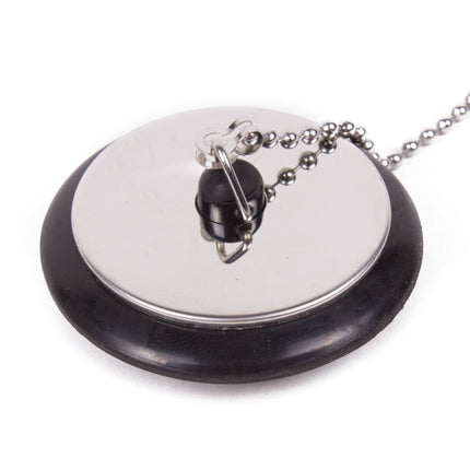 Gootsteendop 40mm RVS Ketting 30cm, Voor Standaard Afvoerafsluiting