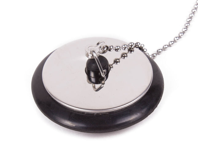 Gootsteendop 40mm RVS Ketting 30cm, Voor Standaard Afvoerafsluiting