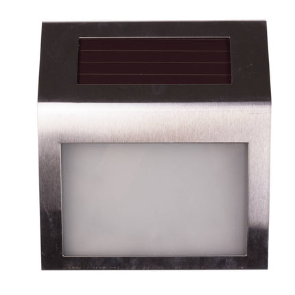 LED Huisnummer Solar RVS, 2 LED, IP44, 1,2V 200mAh, Buitenverlichting