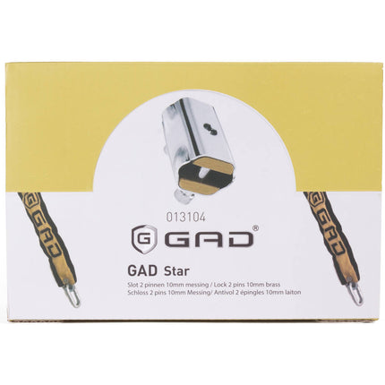Slot GAD-Star 10mm Messing - Beveiliging voor Fiets/Schuur