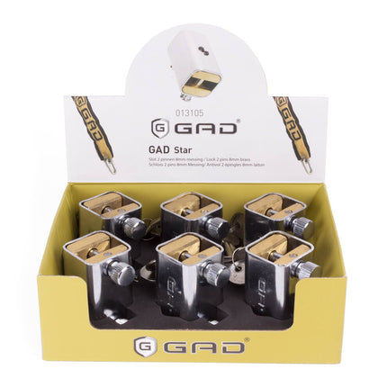 Slot GAD-star Messing 8mm - Veiligheid voor Fietsen & Motoren