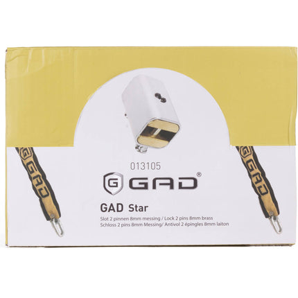 Slot GAD-star Messing 8mm - Veiligheid voor Fietsen & Motoren