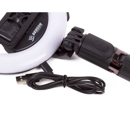 Selfie Stick 90cm LED Ringlamp, 16cm, 1200mAh, TikTok & Vlogs