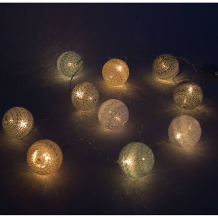 LED Lichtsnoer 10x Cotton Ball, 1.52m, Warm Wit, Binnengebruik