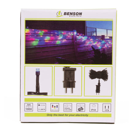 LED Lichtsnoer 11.2m, 100 Gekleurde LED's, Binnen/Buiten Gebruik