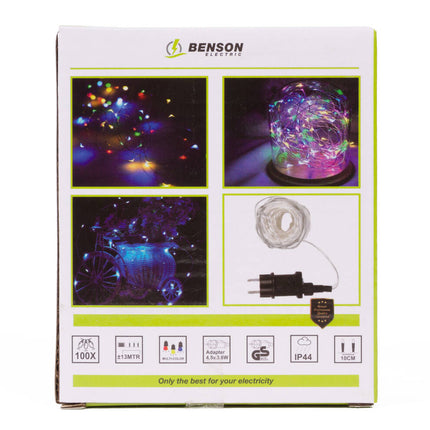 LED Lichtslang 100 LED, 13m, Kleur, IP44, Binnen/Buiten, Feestverlichting