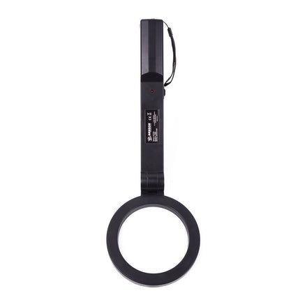 Metaaldetector 39cm, LED/geluidsalarm, Ø132mm detectiering, 204g.