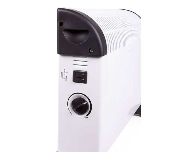 Heater Convector 750/1250/2000W, Wit - Verwarmt Ruimtes tot 20m²