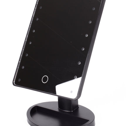 Make-up spiegel 16 LED dimbaar zwart – o Afmetingen 27 x 17 x 11,5 cm (h x b x d)