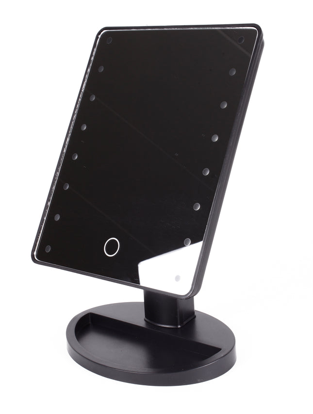 Make-up spiegel 16 LED dimbaar zwart – o Afmetingen 27 x 17 x 11,5 cm (h x b x d)