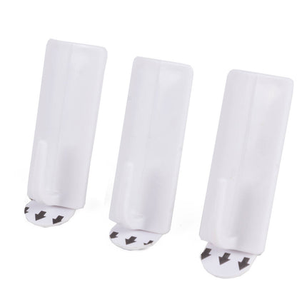 Witte Zelfklevende Haken 3 dlg, 5x2 cm, Ideaal voor Keuken & Badkamer