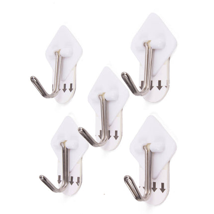 Haken-Set 5x, selbstklebend & wiederablösbar, 3,3x3,3cm, 800g Tragkraft