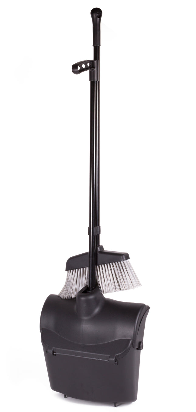 Stoffer en blik + zelfsluitende deksel op steel – Hoogte staand 98 cm, 98 cm