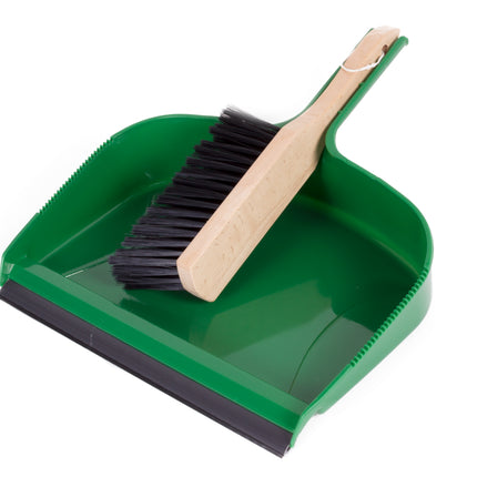 Stoffer en blik jumbo 33.5 cm – Materiaal blik kunststof met rubberen lip, 38 cm