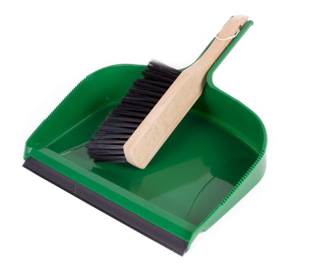 Stoffer en blik jumbo 33.5 cm – Materiaal blik kunststof met rubberen lip, 38 cm