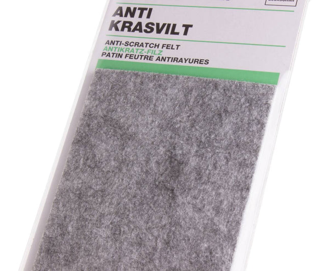 Antikrasvilt 20x9cm Grijs - Beschermt vloeren tegen meubelkrassen