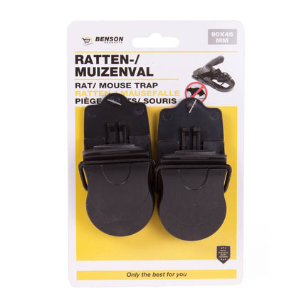 Ratten- en Muizenval 90x45 mm, 2-delig - Geschikt voor Binnen/Buiten