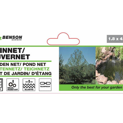 Vijvernet 1.8x4.6m Wit - Beschermt vijver tegen bladeren en dieren
