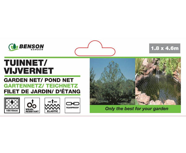 Vijvernet 1.8x4.6m Wit - Beschermt vijver tegen bladeren en dieren