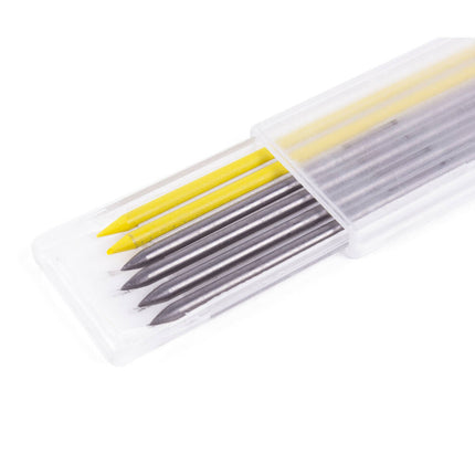 Navulling Markeerpotlood 6dlg: 4x Grafiet, 2x Geel, 2.8mm, 2B