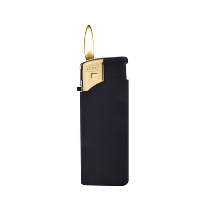 Aansteker mini black rubber – Type Mini gasaansteker, Kleur Zwart met rubber laag